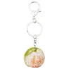 llaveroMetal keychain - with acrylic tangerine