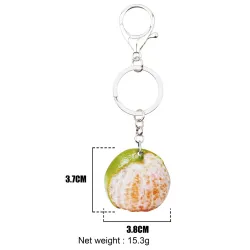 llaveroMetal keychain - with acrylic tangerine