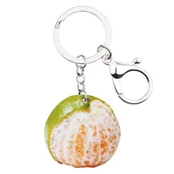 llaveroMetal keychain - with acrylic tangerine