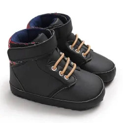 Erste Schuhe aus Babyleder - rutschfest - knöchellang