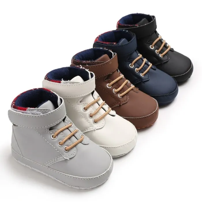 Leren babyschoenen - antislip - enkellengteSchoenen