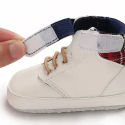 Baby leather first shoes - anti-slip - ankle length