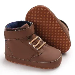 Baby leather first shoes - anti-slip - ankle length