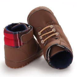 Baby leather first shoes - anti-slip - ankle length