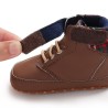 Baby leather first shoes - anti-slip - ankle length