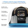 Profesjonalna lampa do paznokci - suszarka - z 4 ustawieniami timera / uchwytem - UV - 57 LED - 114WSuszarka do paznokci