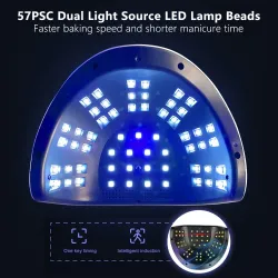 Profesjonalna lampa do paznokci - suszarka - z 4 ustawieniami timera / uchwytem - UV - 57 LED - 114WSuszarka do paznokci