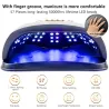 Profesjonalna lampa do paznokci - suszarka - z 4 ustawieniami timera / uchwytem - UV - 57 LED - 114WSuszarka do paznokci