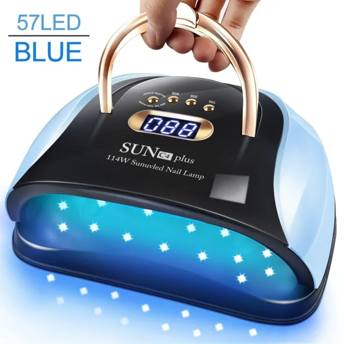 Professionele nagellamp - droger - met 4 timerstanden / handvat - UV - 57 LED - 114WNageldrogers