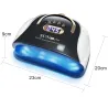 Profesjonalna lampa do paznokci - suszarka - z 4 ustawieniami timera / uchwytem - UV - 57 LED - 114WSuszarka do paznokci