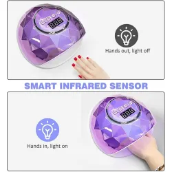 Profesjonalna suszarka do paznokci - Lampa UV - 78W - 39 LED - Wyświetlacz LCD - aurora designSuszarka do paznokci
