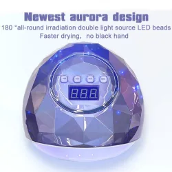 Profesjonalna suszarka do paznokci - Lampa UV - 78W - 39 LED - Wyświetlacz LCD - aurora designSuszarka do paznokci