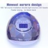 Professional nail dryer - UV lamp - 78W - 39 LED - LCD display - aurora design