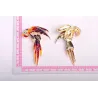 Luxurious crystal red parrot brooch