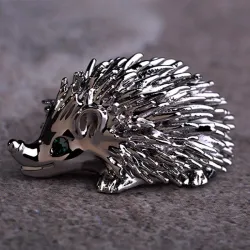 Vintage brooch with a hedgehog - 12 pieces
