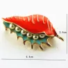 Rode zee mossel met parels - elegante brocheBroches
