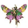 Wilde Meerjungfrau - Schmetterling mit bunten Flügeln - elegante Brosche