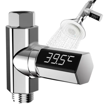 Wassertemperaturmesser - Thermometer - LED-LCD-Display - 360 Grad drehbar - für Dusche / Badewanne