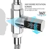Water temperature meter - led display - 360 degrees rotation for shower
