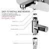 Water temperature meter - led display - 360 degrees rotation for shower