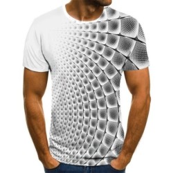 Letnia kolorowa koszulka z krótkim rękawem - drukowana grafika 3DT-shirt