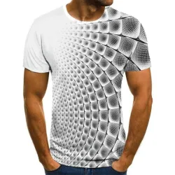 Summer colourful short sleeve t-shirt - 3D graphic printed