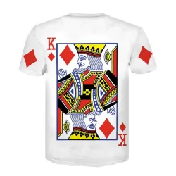 Klassiek T-shirt met korte mouwen - 3D-geprinte pokerkaartenT-Shirts