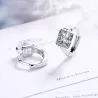 Luxe kleine ronde oorbellen - met kristal - 925 sterling zilverOorbellen
