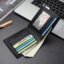 Trendy wallet for men - horizontal design - multi card holder