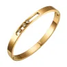 Elegantes Armband - mit verschiebbaren Strasssteinen - Edelstahl