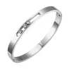 Elegante armband - met verschuifbare strassteentjes - roestvrij staalArmbanden