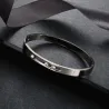 Elegante armband - met verschuifbare strassteentjes - roestvrij staalArmbanden