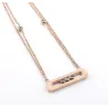 Elegante Halskette - mit beweglichen Kristallen - Edelstahl