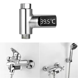 Water temperature meter - led display - 360 degrees rotation for shower