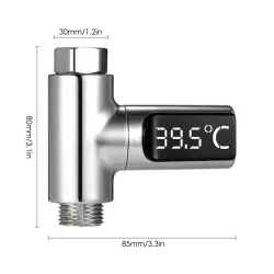 Water temperature meter - led display - 360 degrees rotation for shower