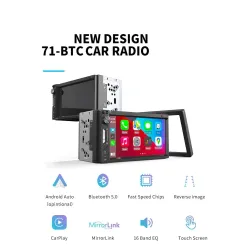 Autoradio - MP5-speler - 2Din - touchscreen - Bluetooth - Mirror Link - USB - Bluetooth - AndroidRadio