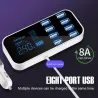 Autolader - 8-poorts USB - laadstation - HUB met LCD-displayInterieur onderdelen