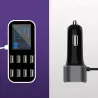 Multi usb charger for car - 8-port with lcd display