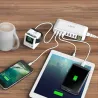 Szybka ładowarka QC3.0 - 8-portowy HUB USB - wyświetlacz LED - 60WŁadowarki
