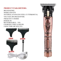 Kemei - professionell elektrisk hårtrimmer - rakning / carving