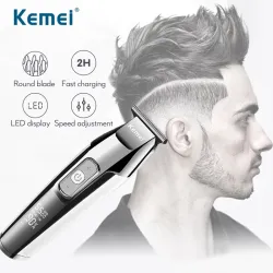 Kemei - tondeuse à cheveux professionnelle - sans fil - avec affichage numérique à LED