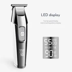 Kemei - tondeuse à cheveux professionnelle - sans fil - avec affichage numérique à LED