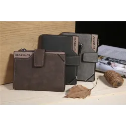 Klasyczny portfel retro - etui na karty - z zamkiem błyskawicznymPortfele