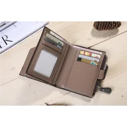 Klasyczny portfel retro - etui na karty - z zamkiem błyskawicznymPortfele