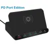 Multi USB - bezprzewodowa szybka ładowarka - ISO / typ-C / micro - QC3.0 - 60WŁadowarki