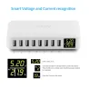 Szybka ładowarka QC3.0 - 8-portowy HUB USB - wyświetlacz LED - 60WŁadowarki