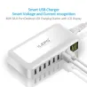 Szybka ładowarka QC3.0 - 8-portowy HUB USB - wyświetlacz LED - 60WŁadowarki