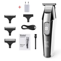 Kemei - tondeuse à cheveux professionnelle - sans fil - avec affichage numérique à LED