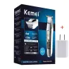 Kemei - professionell hårtrimmer - sladdlös - med digital LED-display