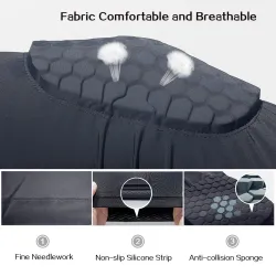 Genouillères / coudières de protection - manchon de compression - avec mousse nid d'abeille - fitness - sports
